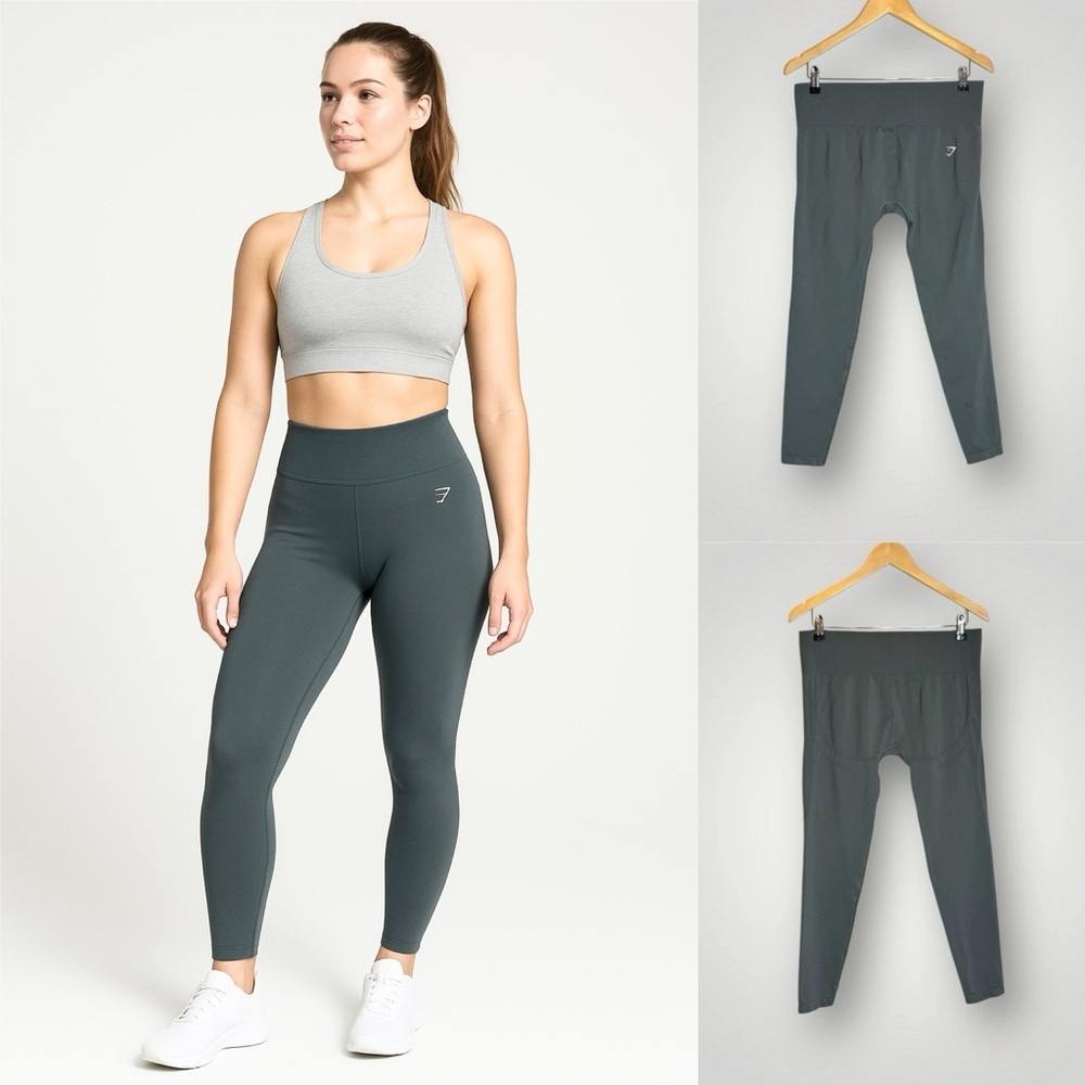 Gymshark Everyday Seamless Leggings Size XL Lightweight High Waist Comfort Gray